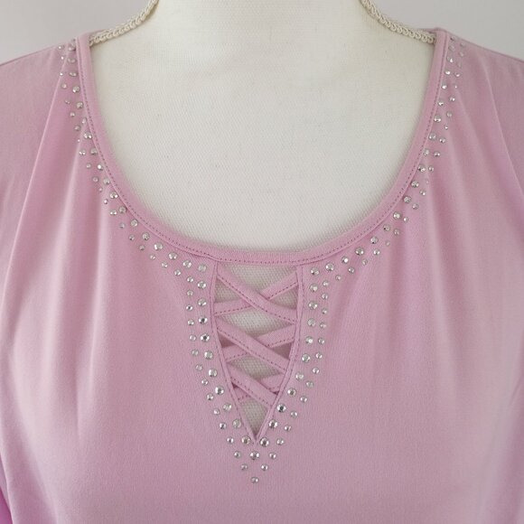 Ruby Rd. Woman Pink Pull Over Blouse - Picture 3 of 10